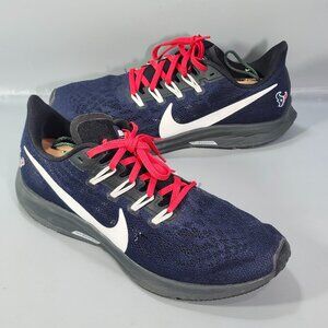 Nike Men US 8 Houston Texans NFL Air Zoom Pegasus 36 Navy White Running Shoes